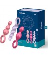 SATISFYER - JEU DE BOUCHONS ANAL 3 PCS TRICOLORE