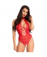 LEG AVENUE TEDDY AVEC CULOTTE CROTHLESS ROUGE S