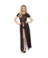 LEG AVENUE VESTIDO LARGO TRANSPARENTE CON ABERTURA FRONTAL TALLA M/L