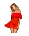 SUBBLIME VESTIDO CORTO + TANGA ROJO S/M