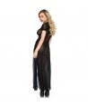 LEG AVENUE VESTIDO LARGO TRANSPARENTE CON ABERTURA FRONTAL TALLA M/L
