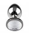 COQUETTE CHIC DESIRE - PLUG ANAL METAL COULEUR TRANSPARENT TAILLE M 3.5 X 8CM