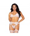 LEG AVENUE SET TRES PIEZAS BLANCO TALLA