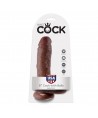 KING COCK - 8" PENE REALÍSTICO MARRÓN 20.3 CM