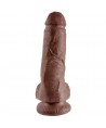 KING COCK - 8" PENE REALÍSTICO MARRÓN 20.3 CM