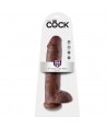 KING COCK - 11 GODE MARRON AVEC BOULES 28 CM