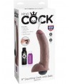 KING COCK - PÉNIS EJACULATEUR RÉALISTE MARRON 22.86 CM