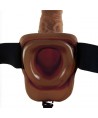 FETISH FANTASY SERIES - SANGLE CREUSE 9 AVEC BOULES 22.9CM MARRON