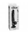 KING COCK - GODE VIBRANT AVEC TESTICULES 23 CM NOIR