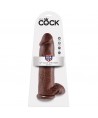 KING COCK - 12 GODE MARRON AVEC BOULES 30.48 CM