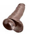 KING COCK - 12 GODE MARRON AVEC BOULES 30.48 CM