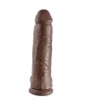 KING COCK - 12 GODE MARRON AVEC BOULES 30.48 CM