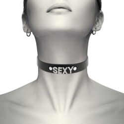 COQUETTE HAND CRAFTED CHOKER VEGAN LEATHER - SEXY