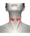 COQUETTE CHIC DESIRE - COLLIER CUIR VEGAN ROUGE FEMME ACCESSOIRE FÉTICHE