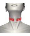 COQUETTE CHIC DESIRE - COLLIER EN CUIR VEGAN ROUGE AVEC ACCESSOIRE COEUR AVEC CL?