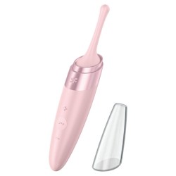 SATISFYER TWIRLING JOY CLIT TIP STIMULANT - ROSE