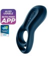 SATISFYER - APPLICATION EPIC DUO RING VIBRATOR BLEU