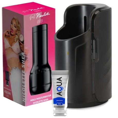 KIIROO - KEON + FEEL NICOLETTE SHEA STROKER + LUBRIFIANT DE QUALITÉ AQUA 50 ML