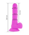 DIVERSIA - DILDO VIBRANT FLEXIBLE VIOLET 20.5 CM -O- 4.2 CM