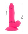 DIVERSIA - DILDO VIBRANT FLEXIBLE ROSE 17 CM -O- 3.3 CM