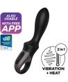 SATISFYER - APPLICATION VIBRATEUR ANAL HEAT CLIMAX NOIR