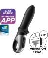 SATISFYER - APPLICATION DE VIBRATEUR ANAL HOT PASSION NOIR