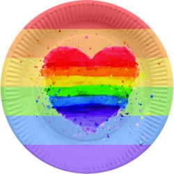 PRIDE - SET 8 ASSIETTES DRAPEAU LGBT