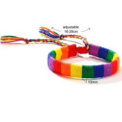 PRIDE - BRACELET À FIL ROND DRAPEAU LGBT