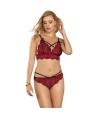 SUBBLIME - SET DOS PIEZAS TOP Y PANTIES ENCAJE S/M