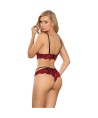 SUBBLIME - SET ENSEMBLE DEUX PIÈCES TOP ET CULOTTE EN DENTELLE S/M