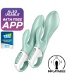 SATISFYER - AIR PUMP BUNNY 5+ APPLICATION GONFLABLE LAPIN VIBRATEUR VERT