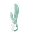 SATISFYER - AIR PUMP BUNNY 5+ APPLICATION GONFLABLE LAPIN VIBRATEUR VERT