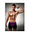PASSION - BOXER 009 LINGERIE EROTIQUE LILAS/NOIR S/M