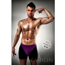 PASSION - BOXER 009 LINGERIE EROTIQUE LILAS/NOIR S/M