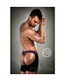 PASSION - BOXER 009 LINGERIE EROTIQUE LILAS/NOIR S/M