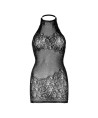 LEG AVENUE RHINESTONE HALTER MINI ROBE TAILLE UNIQUE - NOIR