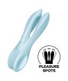 SATISFYER - VIBRATEUR THREESOME 1 BLEU