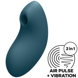 SATISFYER VULVA LOVER 2 AIR PULSE STIMULATOR VIBRATOR - BLEU