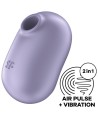 SATISFYER PRO TO GO 2 DOUBLE AIR PULSE STIMULATOR VIBRATOR - VIOLET