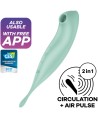 SATISFYER TWIRLING PRO+ AIR PULSE STIMULATOR VIBRATOR APP - RED