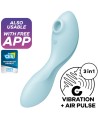 SATISFYER CURVY TRINITY 5 ESTIMULADOR Y VIBRADOR APP - AZUL