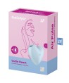 SATISFYER - CUTIE HEART ESTIMULADOR Y VIBRADOR AZUL