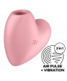 SATISFYER - CUTIE HEART ESTIMULADOR Y VIBRADOR AZUL