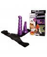 BAILE - HARNAIS ANAL ET VAGINAL FEMME LILAS GPOINT 17 CM