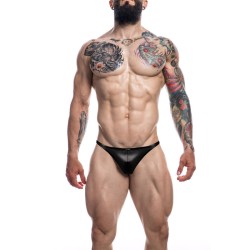 CUT4MEN - CULOTTE BRÉSILIENNE CUIRETTE NOIR XL
