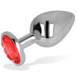 OHMAMA PLUG ANAL MÉTAL ROUGE 7 CM