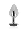 OHMAMA - PLUG ANAL AVEC CRISTAL NOIR 8 CM