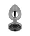 OHMAMA - PLUG ANAL AVEC CRISTAL NOIR 8 CM