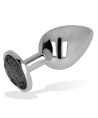 OHMAMA - PLUG ANAL AVEC CRISTAL NOIR 8 CM