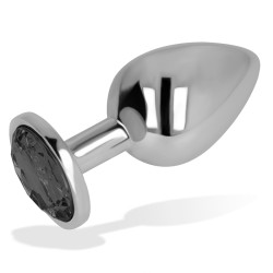 OHMAMA PLUG ANAL MÉTAL NOIR 8 CM